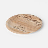 Rustisch Land Wood en Mason Jars Barn Wedding Papieren Bordje (Gekanteld)