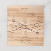 Rustisch Land Wood en Mason Jars Barn Wedding Plaatskaartje (Buitenkant ongevouwen)