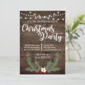 Rustisch Land Wood met Kerstmis Holly Kaart (Staand voorkant)