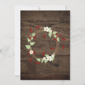 Rustisch Land Wood met Kerstmis Holly Kaart (Achterkant)