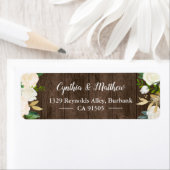 Rustisch Land Wood White Gold Garden Flowers Etiket (Insitu)