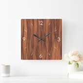  Rustisch Land Wooden Decor Vierkante Klok (Huis)