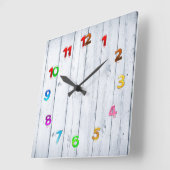  Rustisch Land Wooden Decor Vierkante Klok (Hoek)