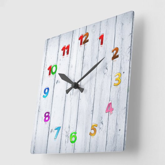  Rustisch Land Wooden Decor Vierkante Klok (Hoek)