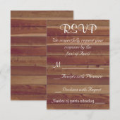 Rustisch land Wooden Kaart (Voorkant / Achterkant)