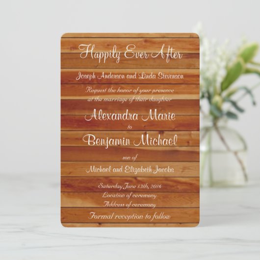 Rustisch land Wooden Kaart (Staand voorkant)