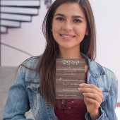 Rustisch land Wooden RSVP Kaartje