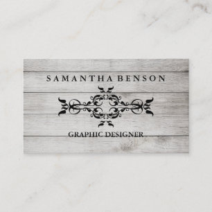 Rustisch land Wooden Texture Visitekaartje