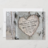 Rustisch land Zilver Birch Tree Wedding Kaart (Voorkant)