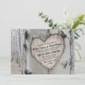 Rustisch land Zilver Birch Tree Wedding Kaart (Staand voorkant)
