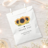 Rustisch land zonnebloem Dank je huwelijk Bedankzakje (Geknipt)