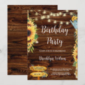 Rustisch land - Zonnebloem - geboortedag Kaart (Voorkant / Achterkant)