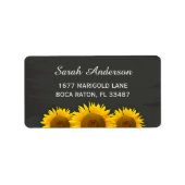 Rustisch land - zonnebloemen - klassy-alkbord etiket (Voorkant)