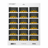 Rustisch land - zonnebloemen - klassy-alkbord etiket (Full Sheet)