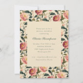 Rustisch landbloemroze klassieke Vrijgezellenfeest Kaart (Voorkant)