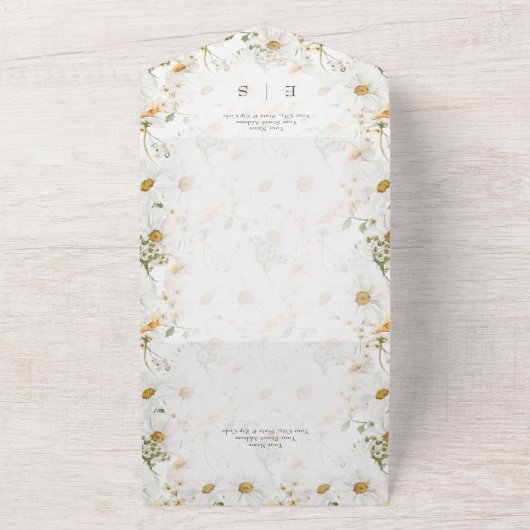 Rustisch landdiner all in one uitnodiging (Buitenkant)