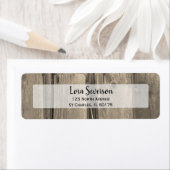 Rustisch landelijk adres voor houtrem etiket (Insitu)