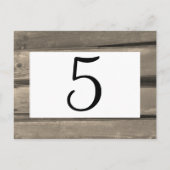 Rustisch landelijk nummer van het houtweddenwedden briefkaart (Achterkant)