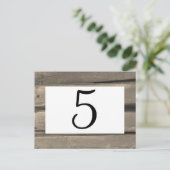 Rustisch landelijk nummer van het houtweddenwedden briefkaart (Staand voorkant)