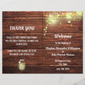 Rustisch landelijke Mason Jar Lights Wedding Progr (Voorkant)