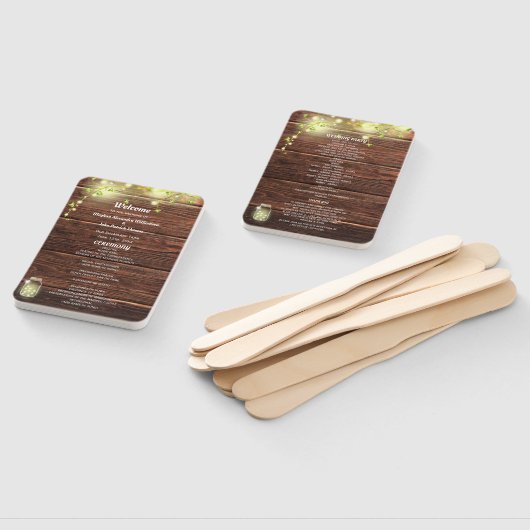 Rustisch landelijke Mason Jar Lights Wedding Progr Handwaaier (Niet-gemonteerd)