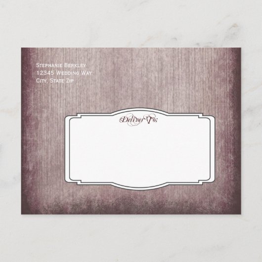 Rustisch landenhart Sla de datum-Briefkaarten op Aankondigingskaart (Achterkant)