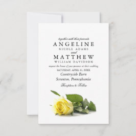 Rustisch landgeel rozengeel huwelijk kaart