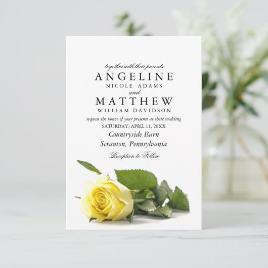 Rustisch landgeel rozengeur en tint kaart (Staand voorkant)