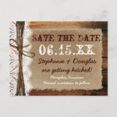 Rustisch landhout - Bespaar op datum Briefkaarten (Voorkant)