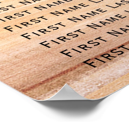 Rustisch landhout en Mason Jars Wedding Seating Poster (Hoek)