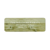 Rustisch landhout etiket (Voorkant)