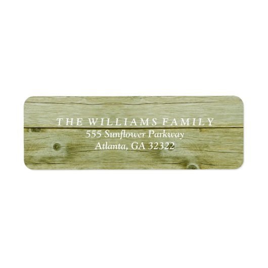 Rustisch landhout etiket (Voorkant)