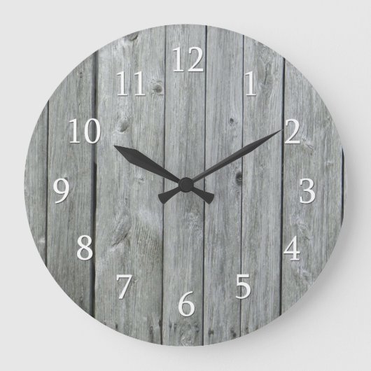 Rustisch landhout grote klok (Voorkant)