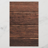 Rustisch landhouten Mason Jar Lights Wedding Menu (Achterkant)