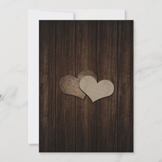 Rustisch landhoutwoord kaart (Achterkant)