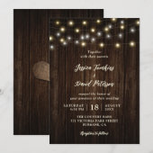 Rustisch landhoutwoord kaart (Voorkant / Achterkant)