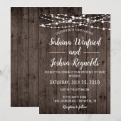 Rustisch landhoutwoord kaart (Voorkant / Achterkant)