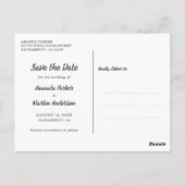 Rustisch landkarton bespaart de datum briefkaart (Achterkant)