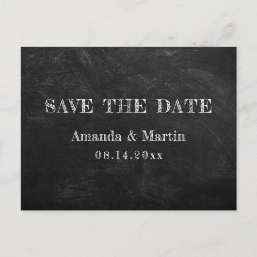 Rustisch landkarton bespaart de datum briefkaart (Voorkant)