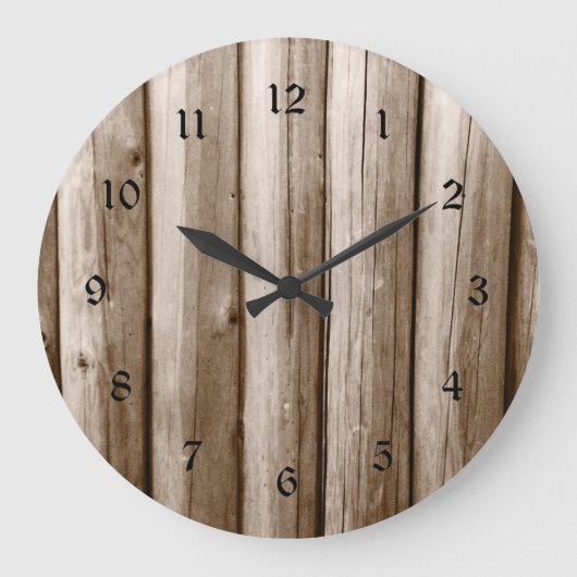 Rustisch landlog kajuit  hout met drukcabine grote klok (Voorkant)