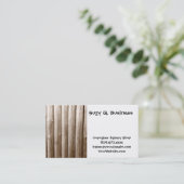 Rustisch landlog kajuit  hout visitekaartje (Staand voorkant)