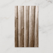 Rustisch landlog kajuit  hout visitekaartje (Achterkant)