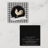 Rustisch landnummer voor huisstijl vierkante visitekaartje (Voorkant / Achterkant)