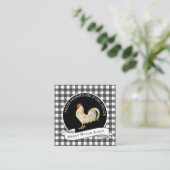 Rustisch landnummer voor huisstijl vierkante visitekaartje (Staand voorkant)