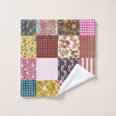 Rustisch  landpatchwork - Quilt Pattern Bad Handdoek (Wasdoekje)