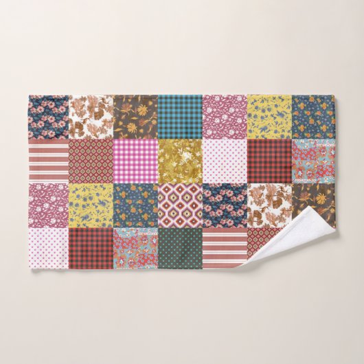 Rustisch  landpatchwork - Quilt Pattern Bad Handdoek (Handdoek)