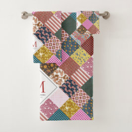 Rustisch  landpatchwork - Quilt Pattern Bad Handdoek
