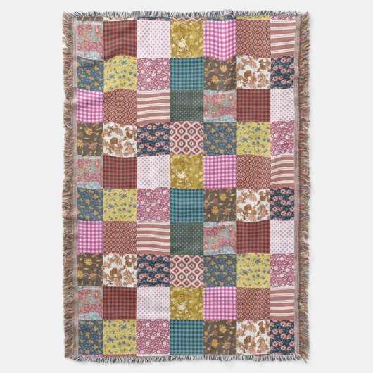 Rustisch  landpatchwork - Quilt Pattern Deken (Voorkant Verticaal)