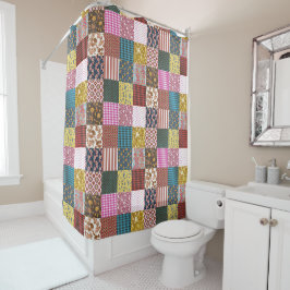 Rustisch landpatchwork - Quilt Pattern Douchegordijn