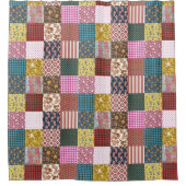 Rustisch  landpatchwork - Quilt Pattern Douchegordijn (Voorkant)